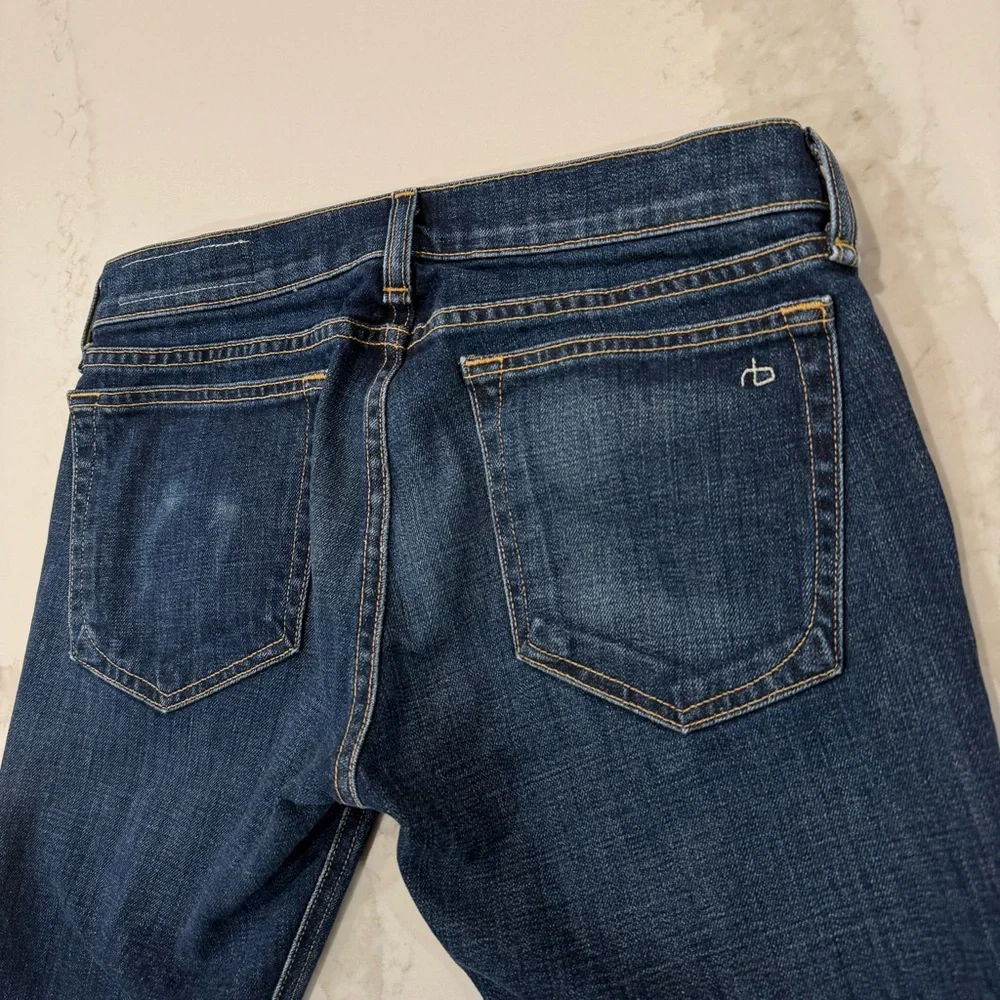 rag & bone Women's Skinny Jeans - Dark Blue - Picture 8 of 11